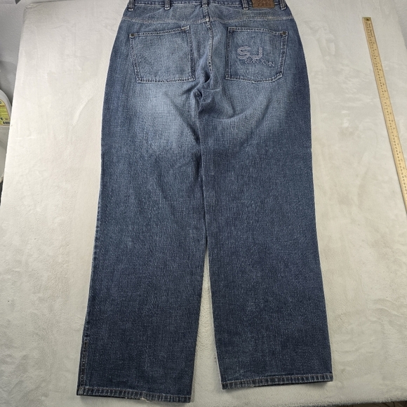 Vintage Y2K Sean John Jeans Wide Leg Baggy Cyber Mall Goth Skater 38x33 - Picture 2 of 12